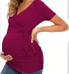 Burgundy Short Sleeve