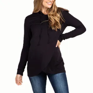 Pregnant Women Casual Hooded Pullover Top