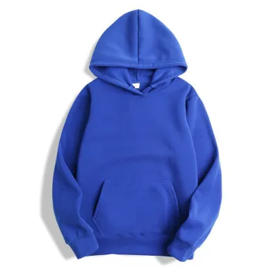 Autumn Winter Women Loose Solid Color Long Sleeve Pocket Hoodies