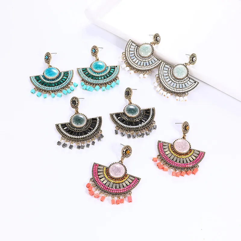 Women Fashion Bohemian Ethnic Tassel Earrings