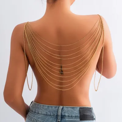 Women Fashion Sexy U-Shaped Tassel Body Chain