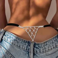 Women Fashion Sexy Claw Chain Rhinestone Bikini Waist Chain Body Chain