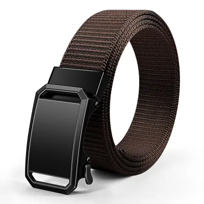 Men Fashion Casual Business Automatic Buckle Nylon Belt
