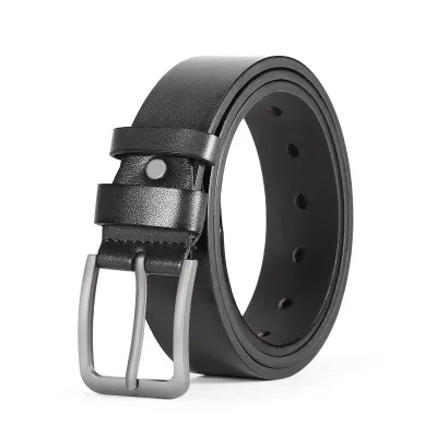 Men's Fashion Casual Business Square Pin Buckle PU Belt