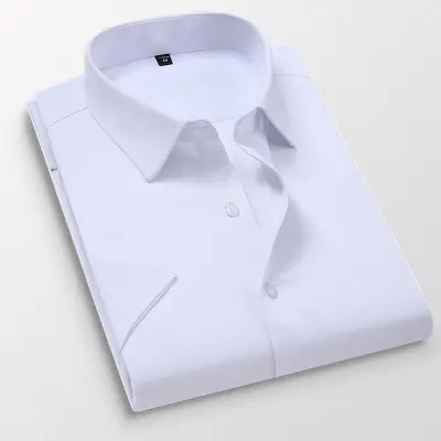 Men Fashion Slim Fit Solid Color Long Sleeve Dress Shirts with Pocket