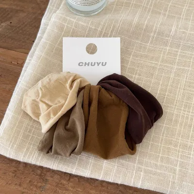 Women Fashion Soft High Elastic Wide Brimmed Hair Ring 4Pcs-Bag