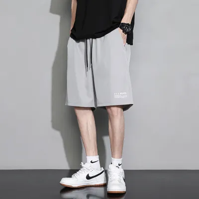 Men Fashion Casual Loose Letter Print Bermuda Shorts