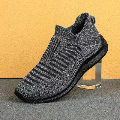 Men Fashion Mesh Slip On Thick Soled Sneakers Sports Casual Shoes