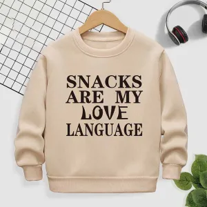 Kids Toddler Boys Girls Casual Cute Alphabet Print Fleece Long Sleeve Sweatshirt
