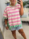 Pink Green Stripe