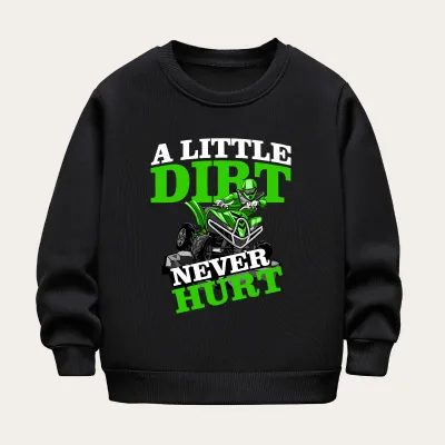 Kids Toddler Boys Girls Casual Cute Alphabet Print Fleece Long Sleeve Sweatshirts