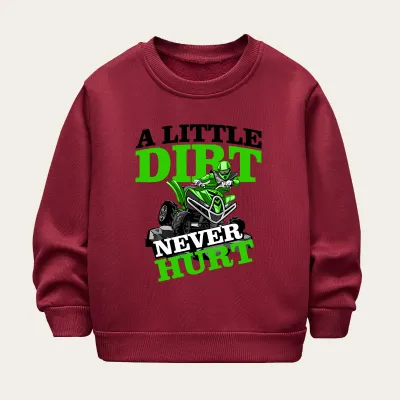 Kids Toddler Boys Girls Casual Cute Alphabet Print Fleece Long Sleeve Sweatshirts
