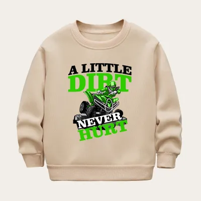 Kids Toddler Boys Girls Casual Cute Alphabet Print Fleece Long Sleeve Sweatshirts