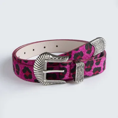 Women Fashion Vintage Leopard Print Belt
