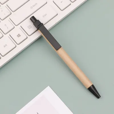 Simple Creative Abs Environmental Protection Kraft Paper Tube Press Paper Ball Pen