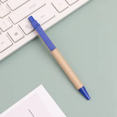 Simple Creative Abs Environmental Protection Kraft Paper Tube Press Paper Ball Pen