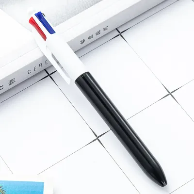 Student Stationery Multicolor Press Pen Four-In-One Plastic Ballpoint Pen