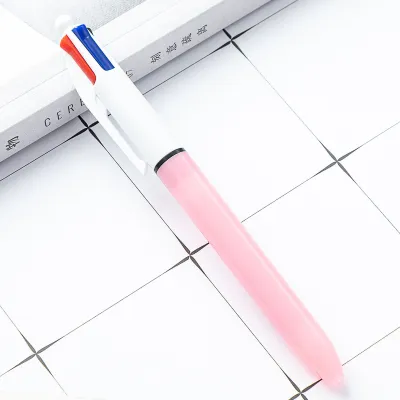 Student Stationery Multicolor Press Pen Four-In-One Plastic Ballpoint Pen