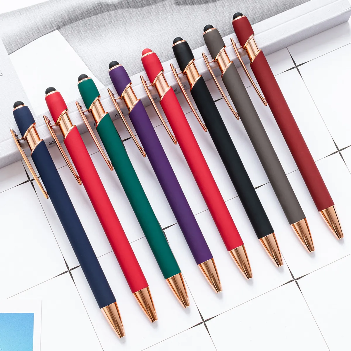 Simple Metal Push Aluminum Ball Pen