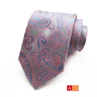 Men Simple Business Suit Tie With High Weft-Dense Jacquard Fabric