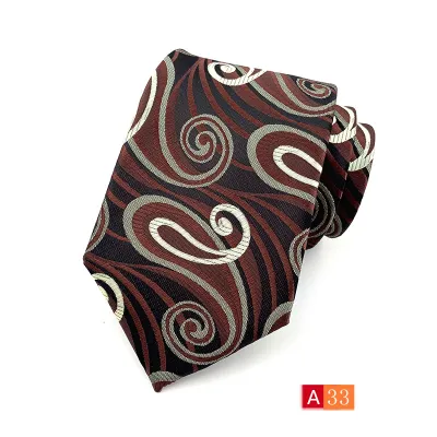 Men Simple Business Suit Tie With High Weft-Dense Jacquard Fabric