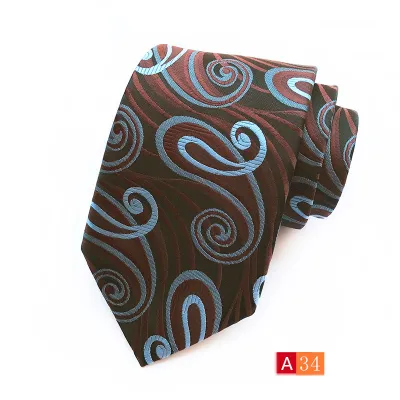 Men Simple Business Suit Tie With High Weft-Dense Jacquard Fabric