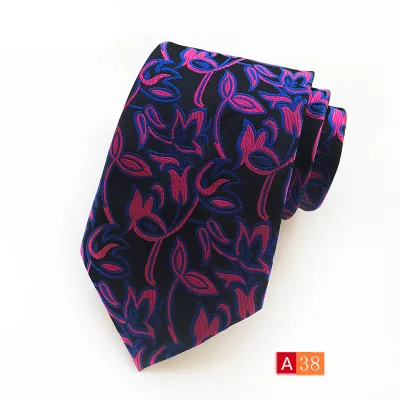 Men Simple Business Suit Tie With High Weft-Dense Jacquard Fabric