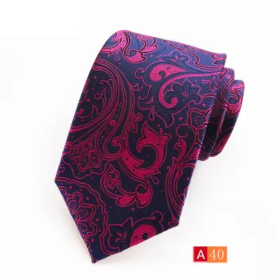 Men Simple Business Suit Tie With High Weft-Dense Jacquard Fabric