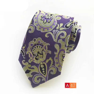 Men Simple Business Suit Tie With High Weft-Dense Jacquard Fabric