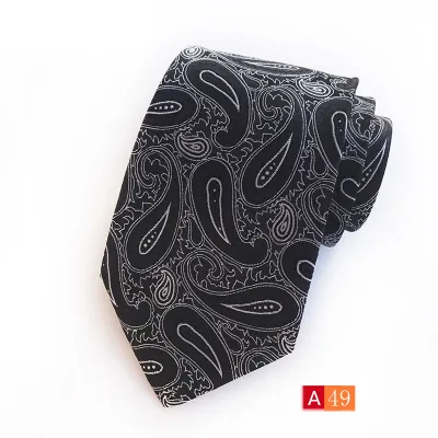 Men Simple Business Suit Tie With High Weft-Dense Jacquard Fabric