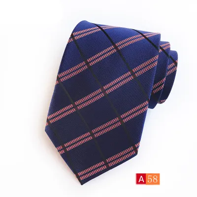 Men Simple Business Suit Tie With High Weft-Dense Jacquard Fabric
