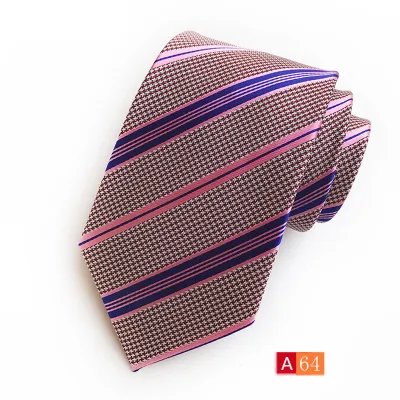 Men Simple Business Suit Tie With High Weft-Dense Jacquard Fabric