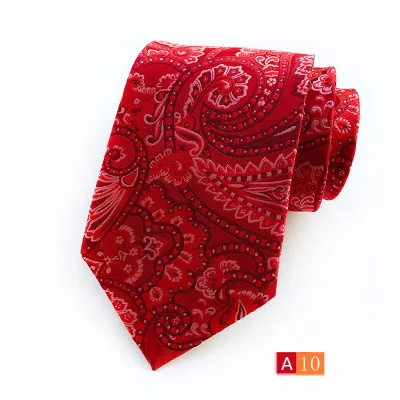 Men Simple Business Suit Tie With High Weft-Dense Jacquard Fabric