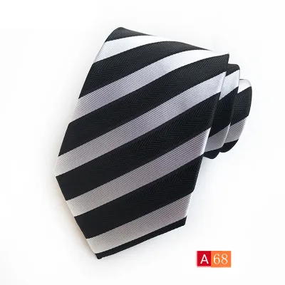 Men Simple Business Suit Tie With High Weft-Dense Jacquard Fabric