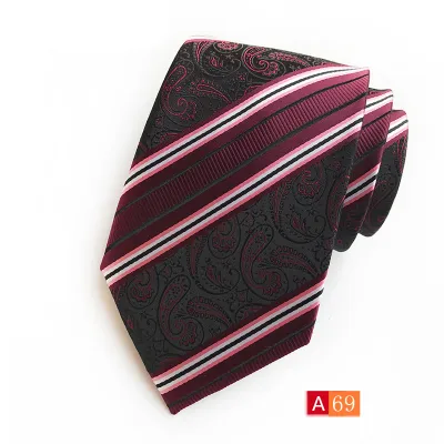 Men Simple Business Suit Tie With High Weft-Dense Jacquard Fabric