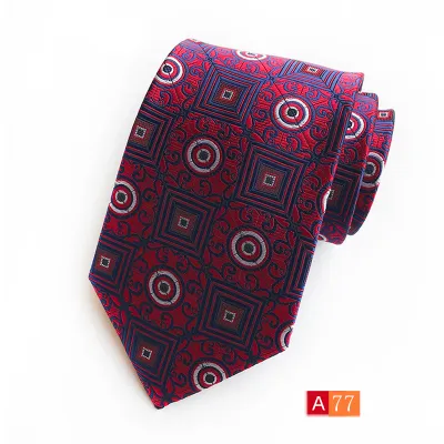 Men Simple Business Suit Tie With High Weft-Dense Jacquard Fabric