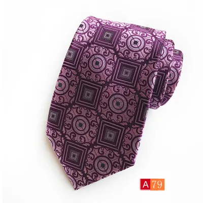 Men Simple Business Suit Tie With High Weft-Dense Jacquard Fabric