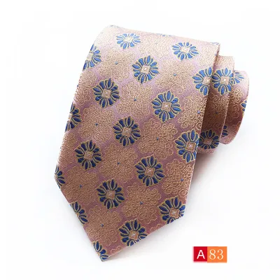 Men Simple Business Suit Tie With High Weft-Dense Jacquard Fabric
