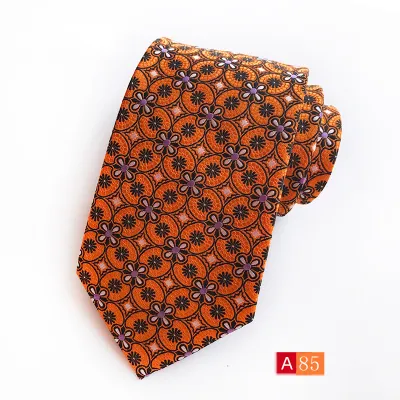 Men Simple Business Suit Tie With High Weft-Dense Jacquard Fabric