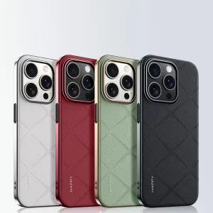 Women Fashion Diamond Embossed Apple iPhone 14 Pro Max Anti-Drop Protective Case