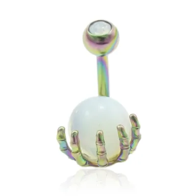 Women Fashion Creative Snake Bat Bee Stainless Steel Diamond Navel Ring Body Piercing Jewelry
