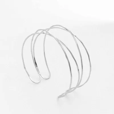 Women's Exaggerated Multi-Layer Cross Hollow Adjustable Bracelet Arm Ring