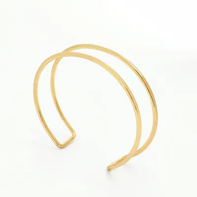 Women's Exaggerated Multi-Layer Cross Hollow Adjustable Bracelet Arm Ring