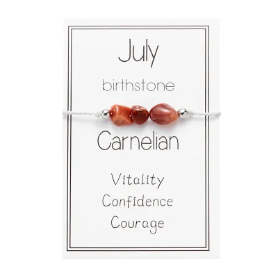 Women Simple December Birth Stone Handmade Woven Adjustable Bracelet