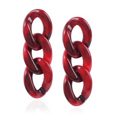 Women Fashion Exaggerated Multi-Layer Acrylic Sheet Earrings