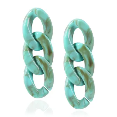 Women Fashion Exaggerated Multi-Layer Acrylic Sheet Earrings