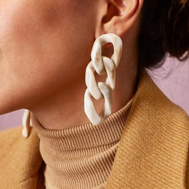 Women Fashion Exaggerated Multi-Layer Acrylic Sheet Earrings