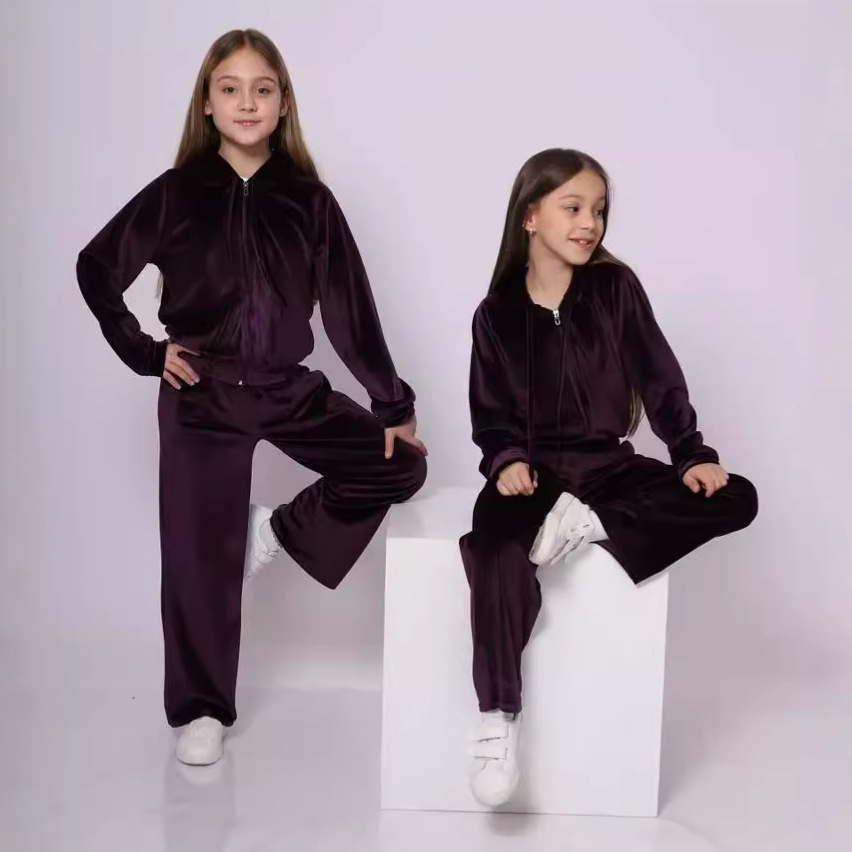 Wholesale Autumn And Winter Toddler Girls Sports Velvet