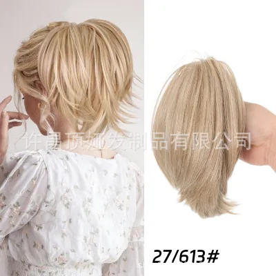 Fashion Women Curly Short Hair Claw Extension Beauty Wigs High Temperature Wire Any Nude
