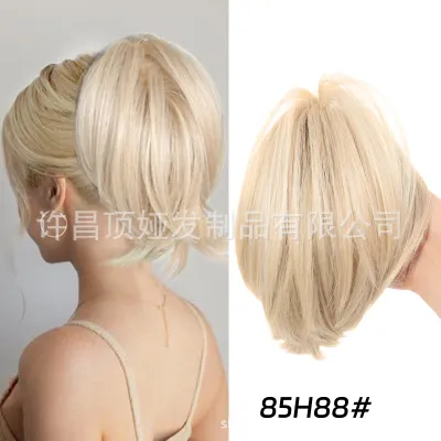 Fashion Women Curly Short Hair Claw Extension Beauty Wigs High Temperature Wire Any Nude